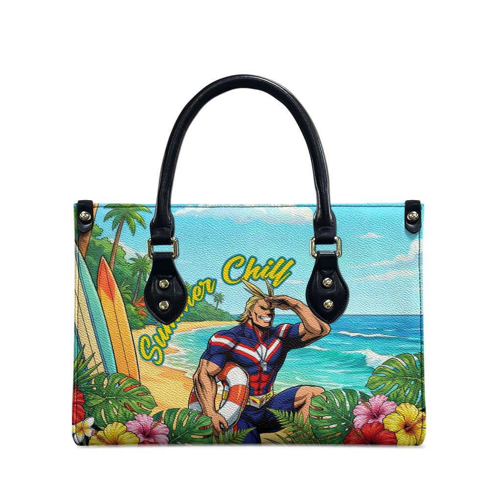 Toshinori Yagi Summer Chill Leather Bag Heroic Tropical Anime Art