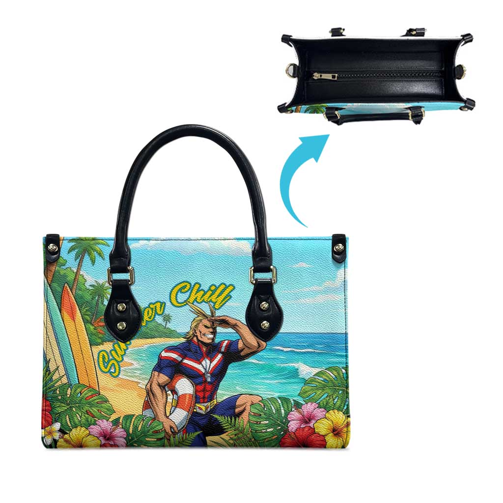 Toshinori Yagi Summer Chill Leather Bag Heroic Tropical Anime Art