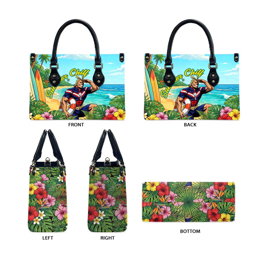 Toshinori Yagi Summer Chill Leather Bag Heroic Tropical Anime Art
