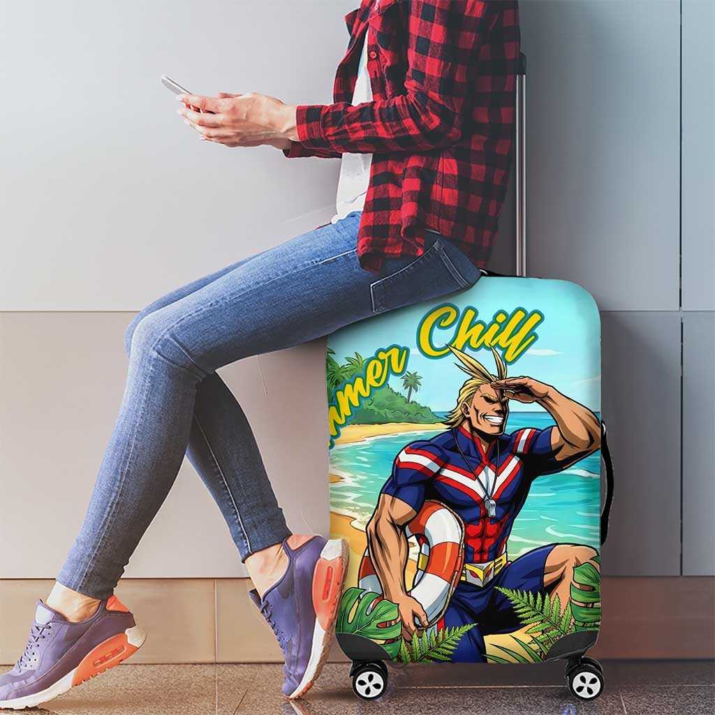 Toshinori Yagi Summer Chill Luggage Cover Heroic Tropical Anime Art