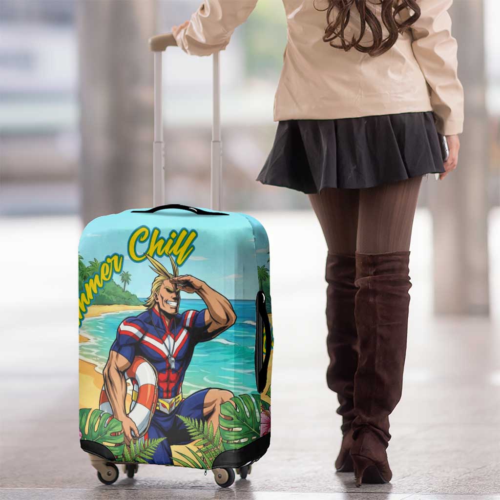 Toshinori Yagi Summer Chill Luggage Cover Heroic Tropical Anime Art