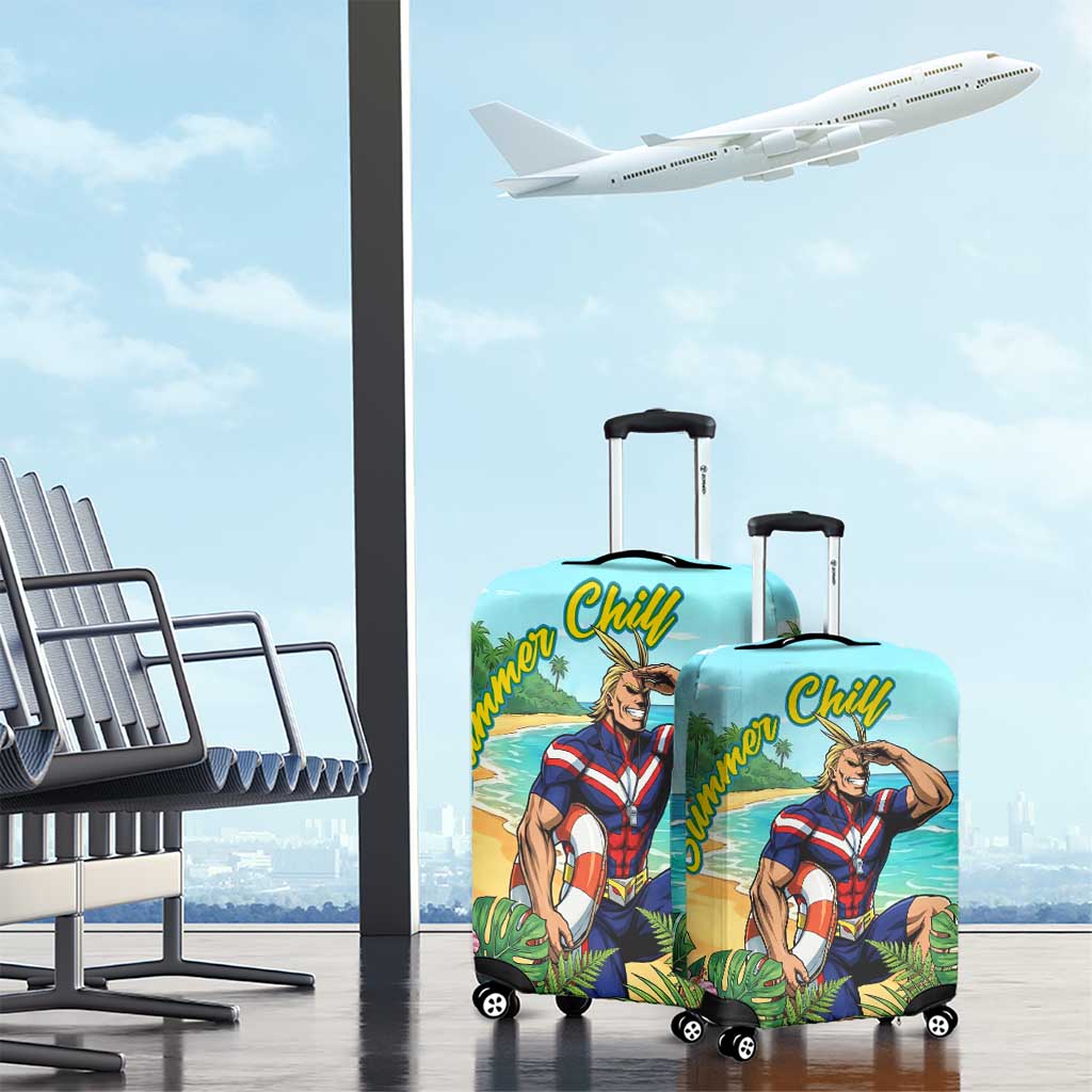 Toshinori Yagi Summer Chill Luggage Cover Heroic Tropical Anime Art