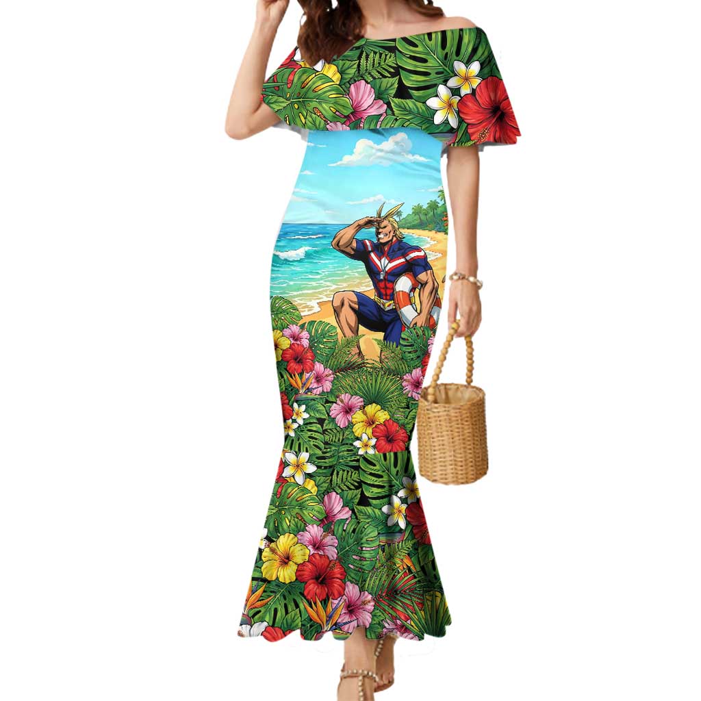 Toshinori Yagi Summer Chill Mermaid Dress Heroic Tropical Anime Art