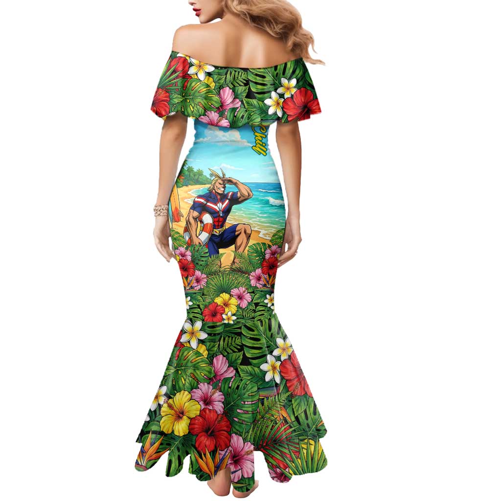 Toshinori Yagi Summer Chill Mermaid Dress Heroic Tropical Anime Art