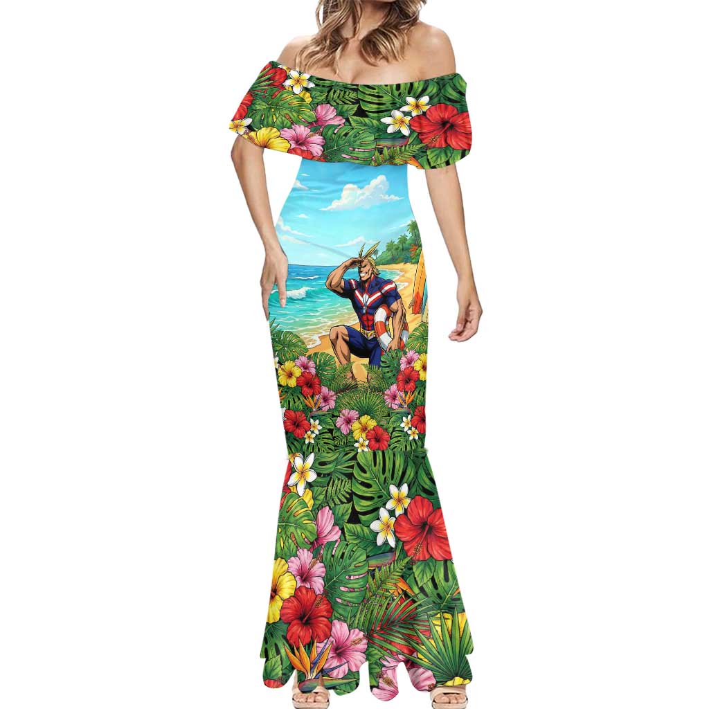 Toshinori Yagi Summer Chill Mermaid Dress Heroic Tropical Anime Art