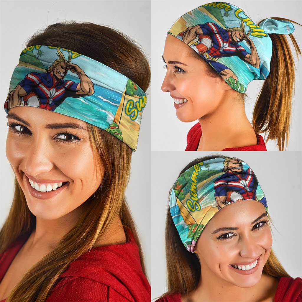 Toshinori Yagi Summer Chill Neck Gaiter Heroic Tropical Anime Art