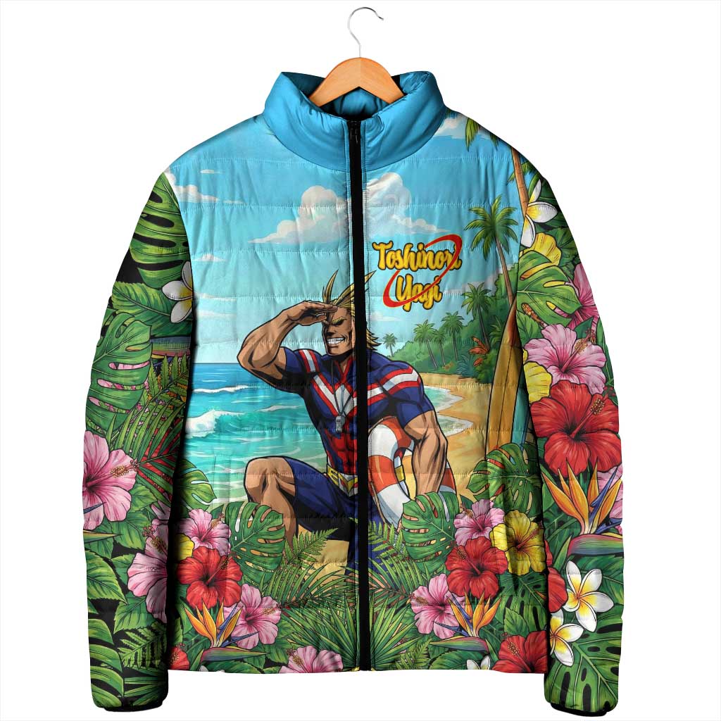 Toshinori Yagi Summer Chill Padded Jacket Heroic Tropical Anime Art