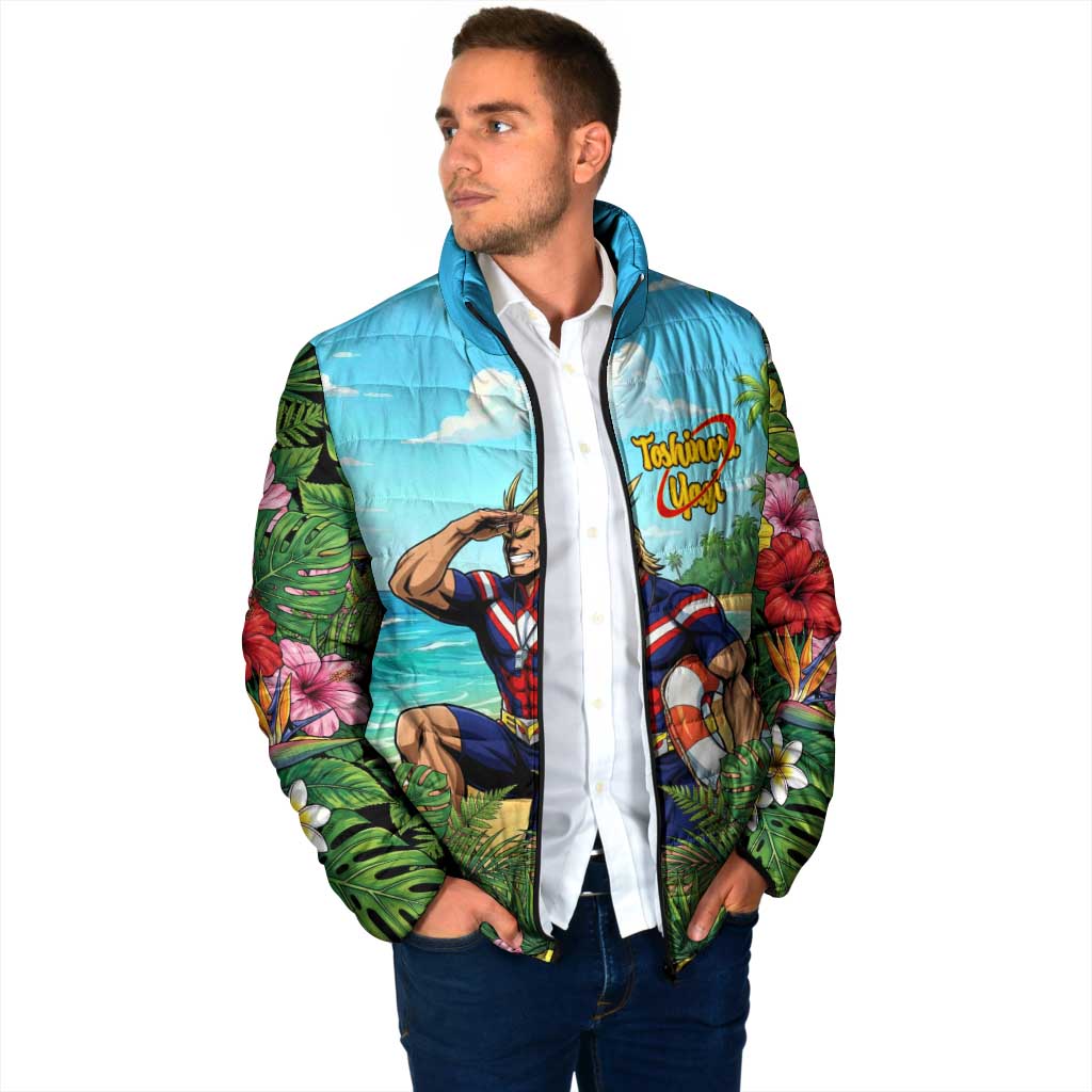 Toshinori Yagi Summer Chill Padded Jacket Heroic Tropical Anime Art