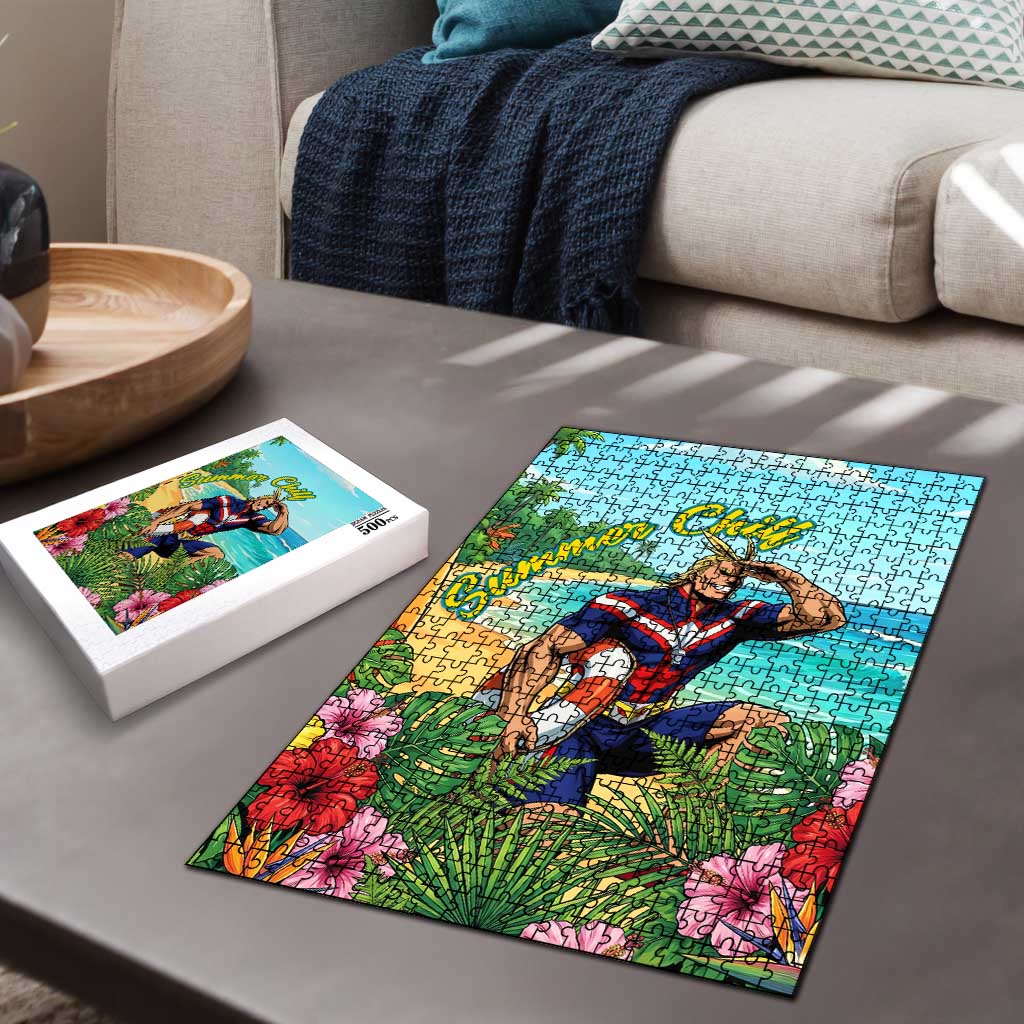 Toshinori Yagi Summer Chill Puzzle Heroic Tropical Anime Art