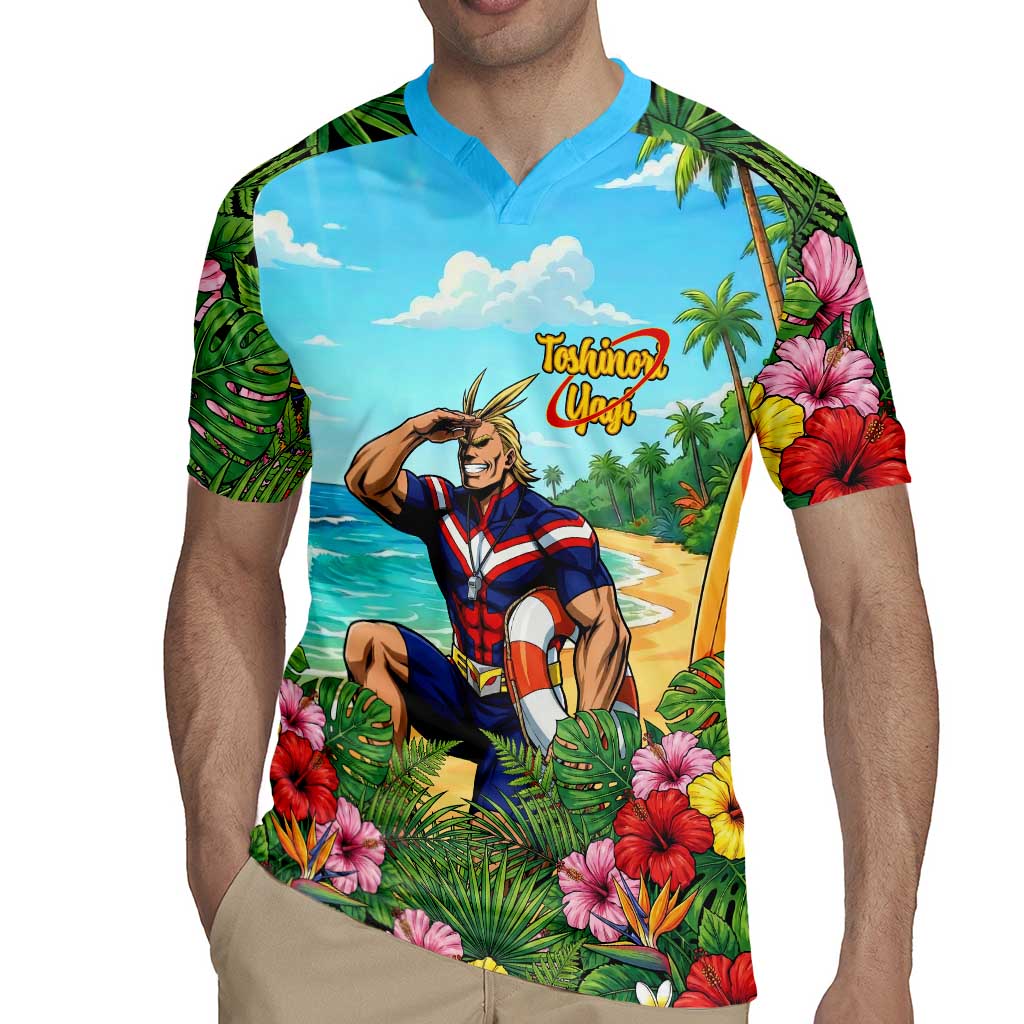 Toshinori Yagi Summer Chill Rugby Jersey Heroic Tropical Anime Art