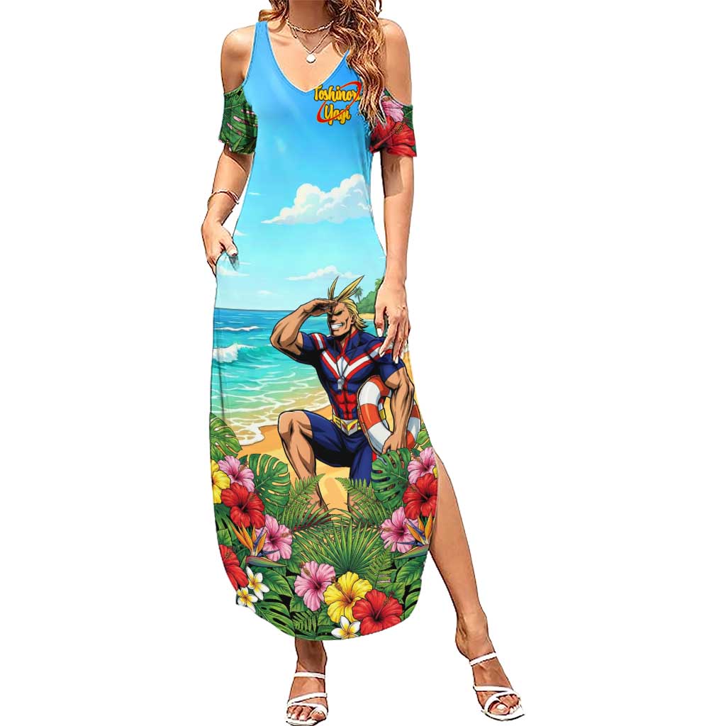 Toshinori Yagi Summer Chill Summer Maxi Dress Heroic Tropical Anime Art