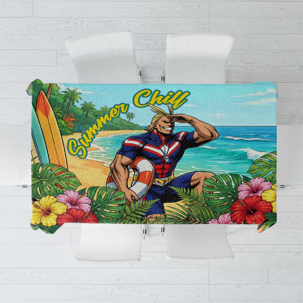 Toshinori Yagi Summer Chill Tablecloth Heroic Tropical Anime Art