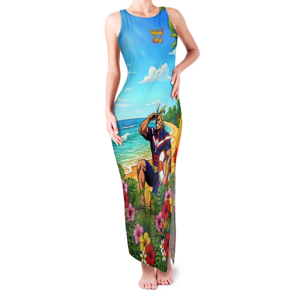 Toshinori Yagi Summer Chill Tank Maxi Dress Heroic Tropical Anime Art
