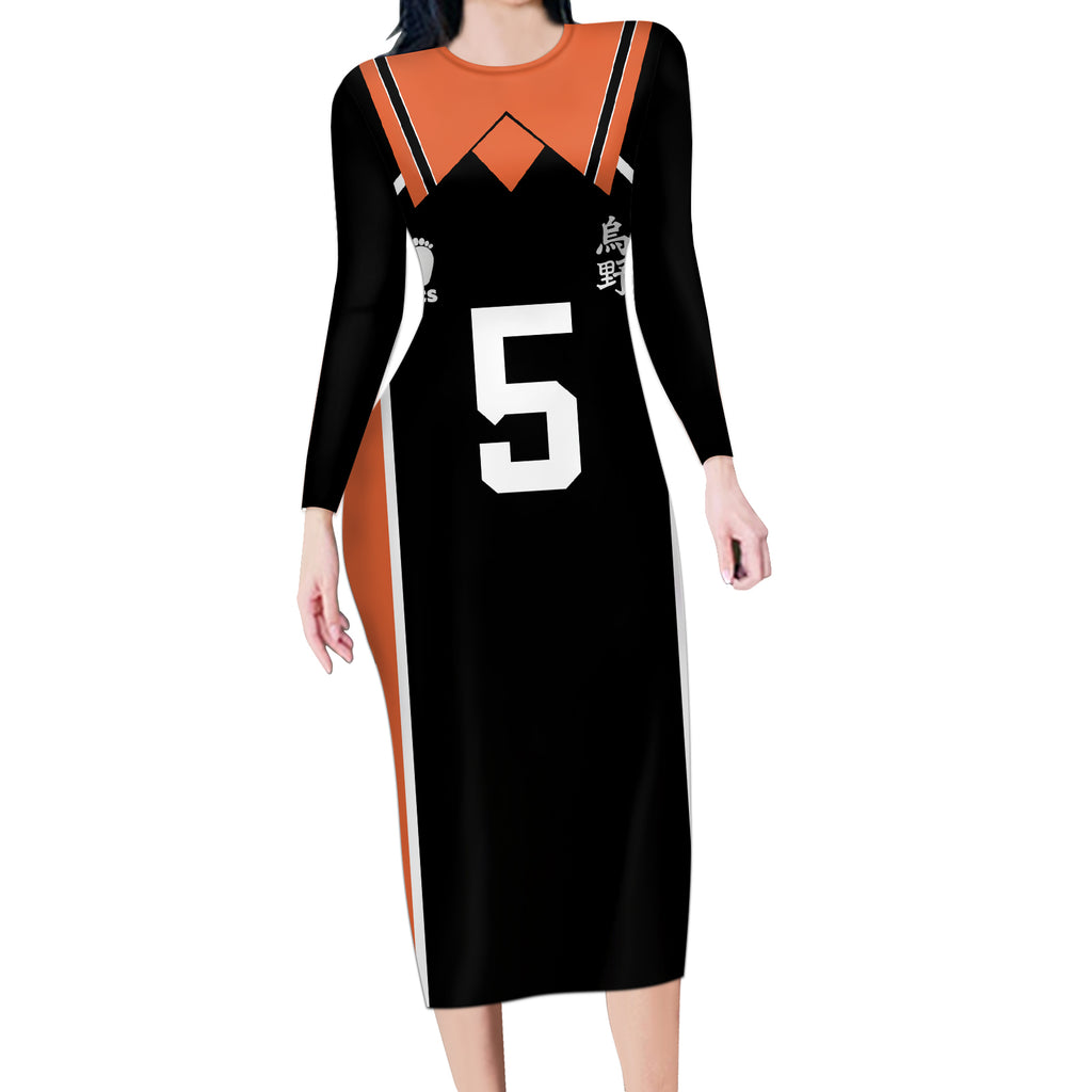 Karasuno Ryunosuke Tanaka Long Sleeve Bodycon Dress