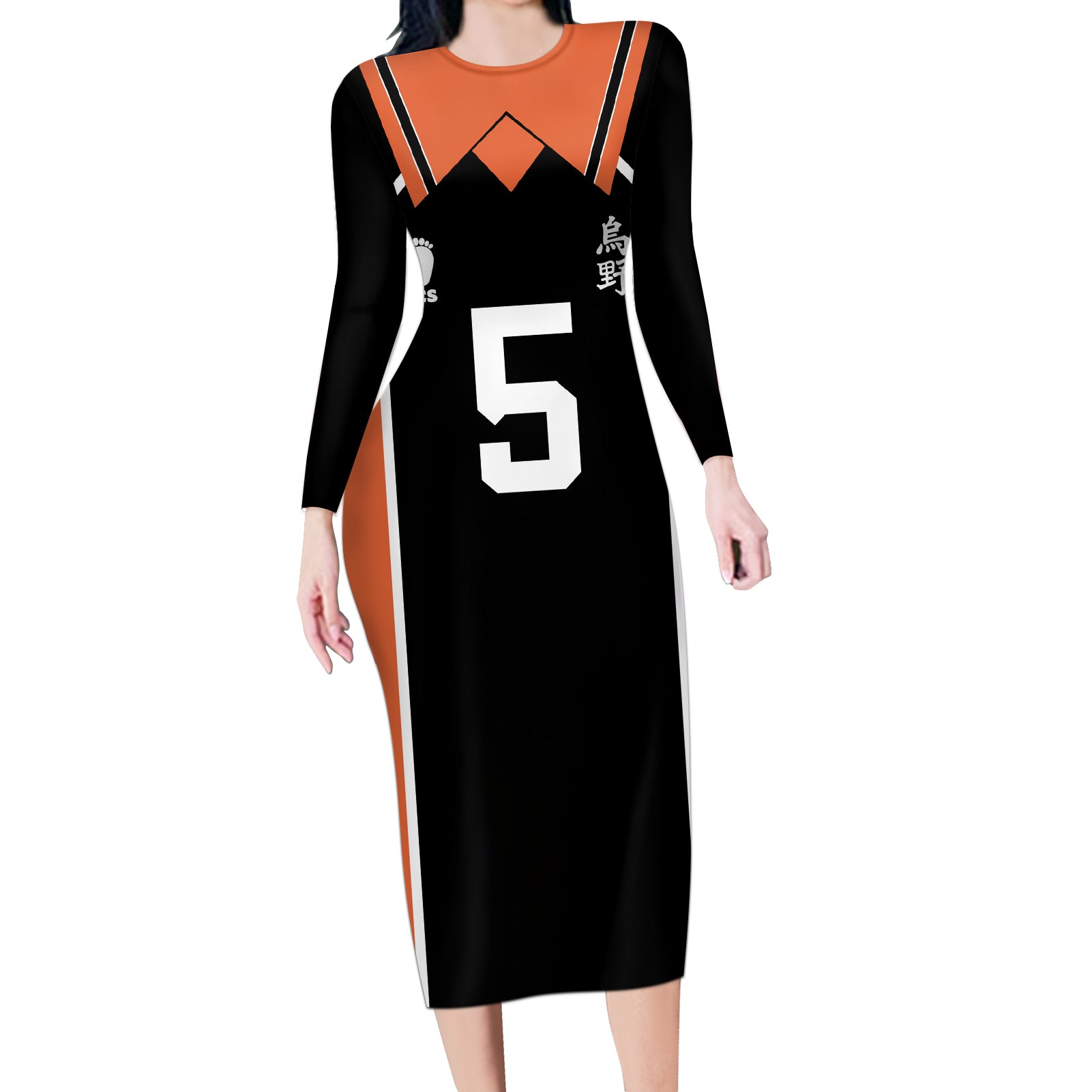 Karasuno Ryunosuke Tanaka Long Sleeve Bodycon Dress