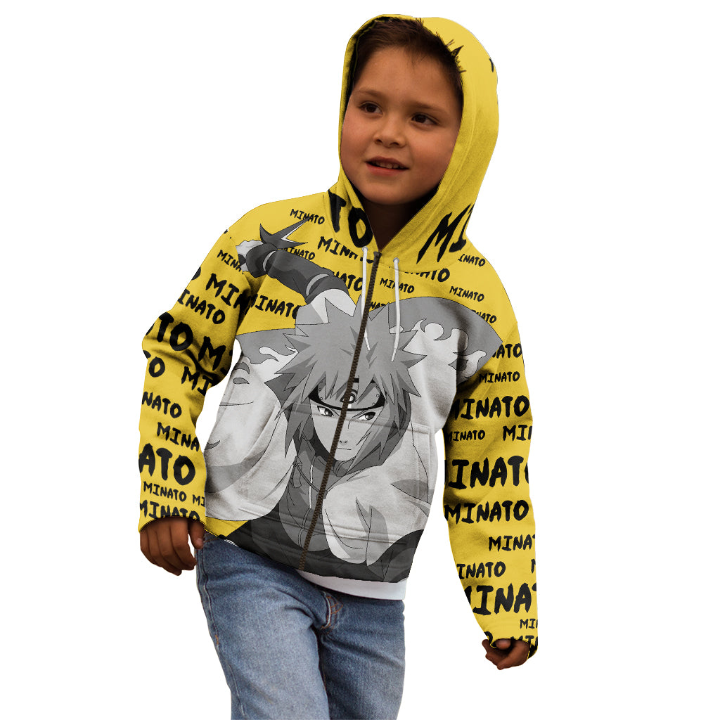 Minato Namikaze - Anime Style Manga Kid Hoodie