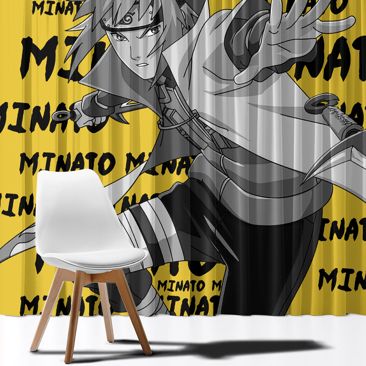 Minato Namikaze - Anime Style Manga Window Curtain