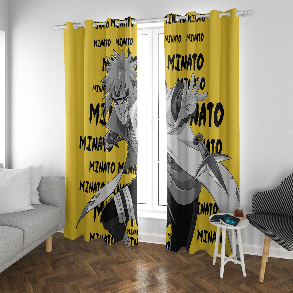 Minato Namikaze - Anime Style Manga Window Curtain