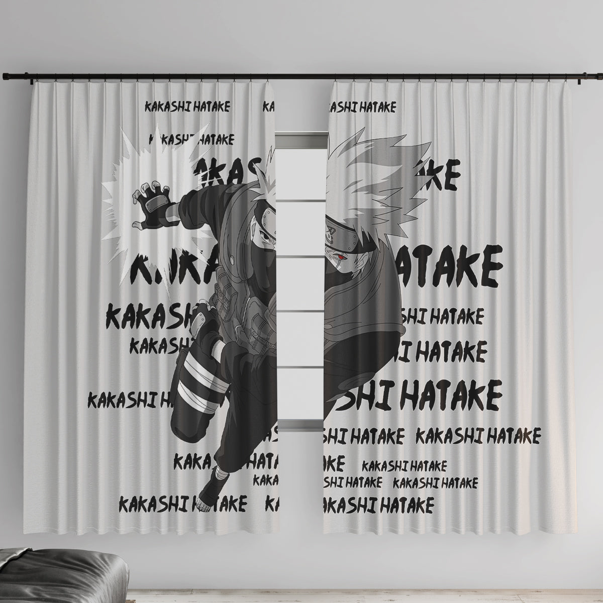 Kakashi Hatake - Anime Style Manga Window Curtain