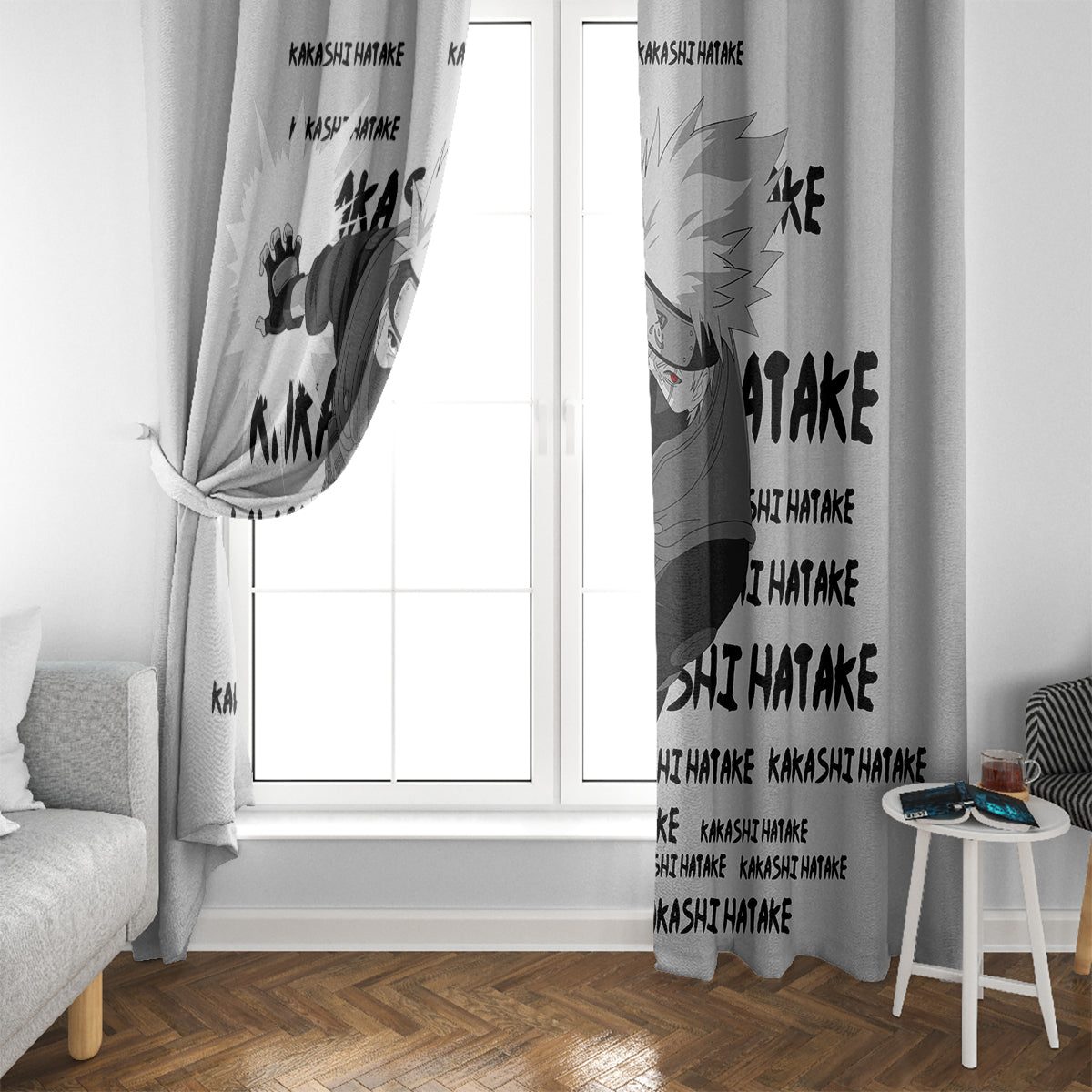 Kakashi Hatake - Anime Style Manga Window Curtain