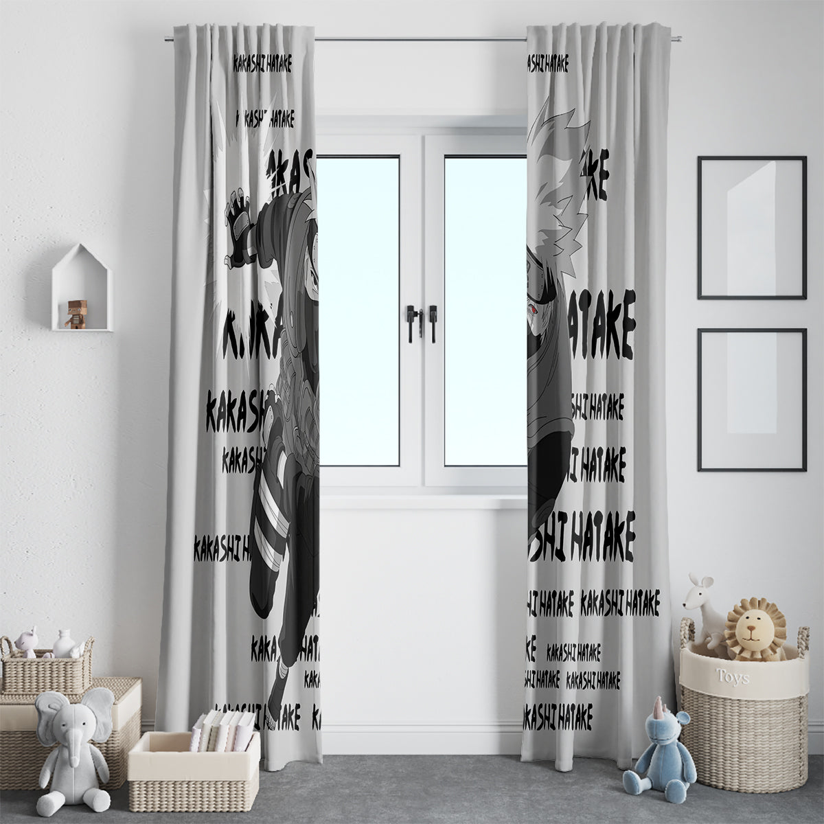 Kakashi Hatake - Anime Style Manga Window Curtain