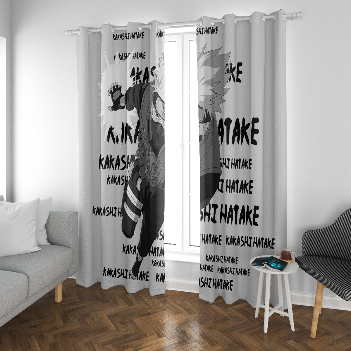 Kakashi Hatake - Anime Style Manga Window Curtain