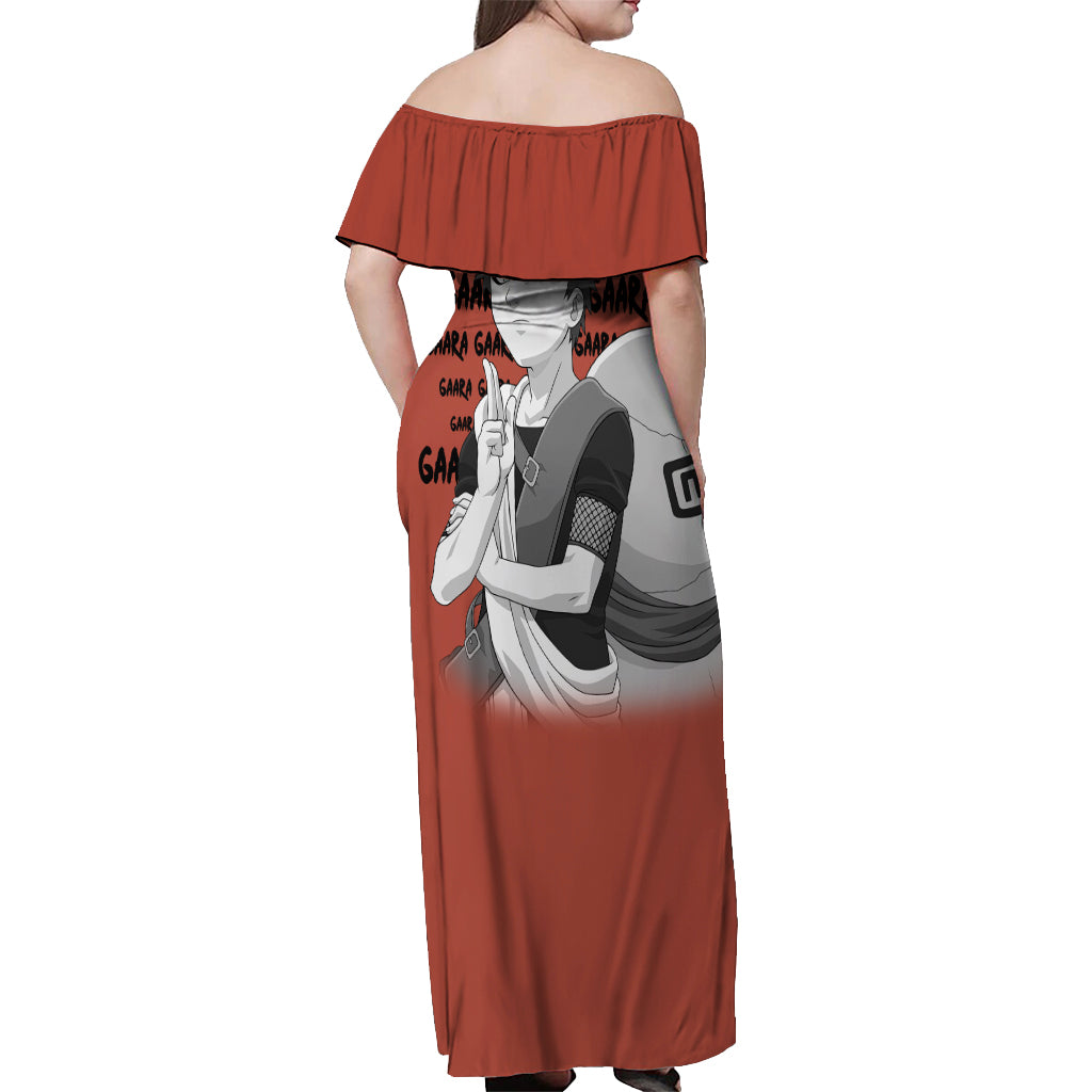 Gaara - Style Manga Off Shoulder Maxi Dress