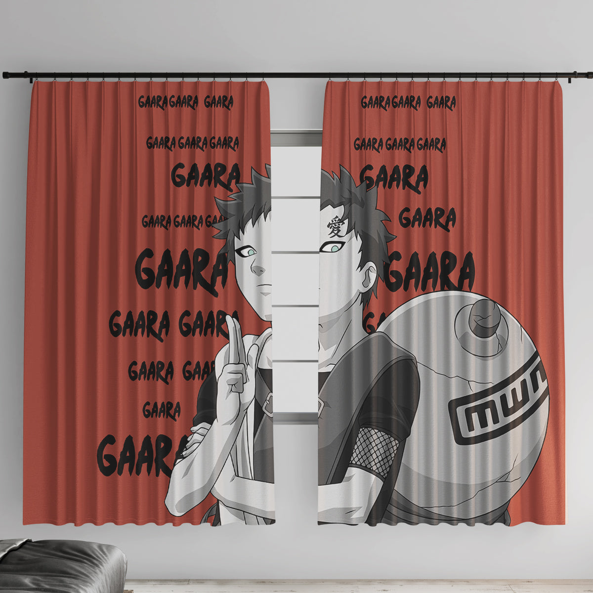 Gaara - Style Manga Window Curtain