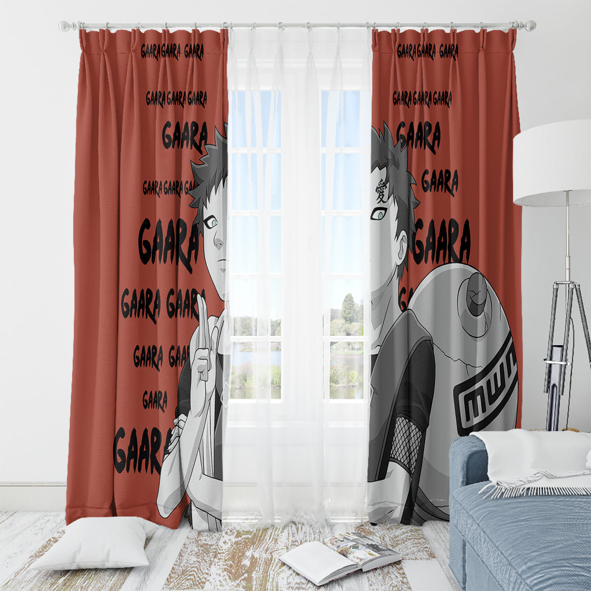 Gaara - Style Manga Window Curtain