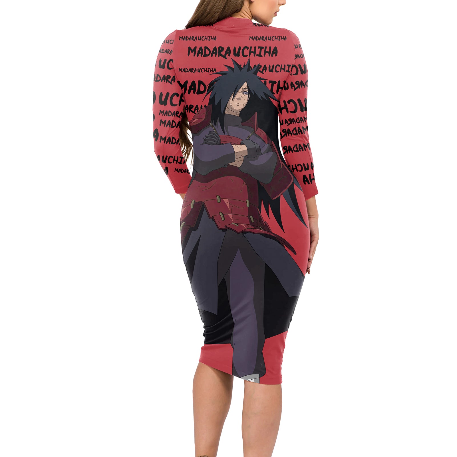 Madara Uchiha - Style Manga Long Sleeve Bodycon Dress