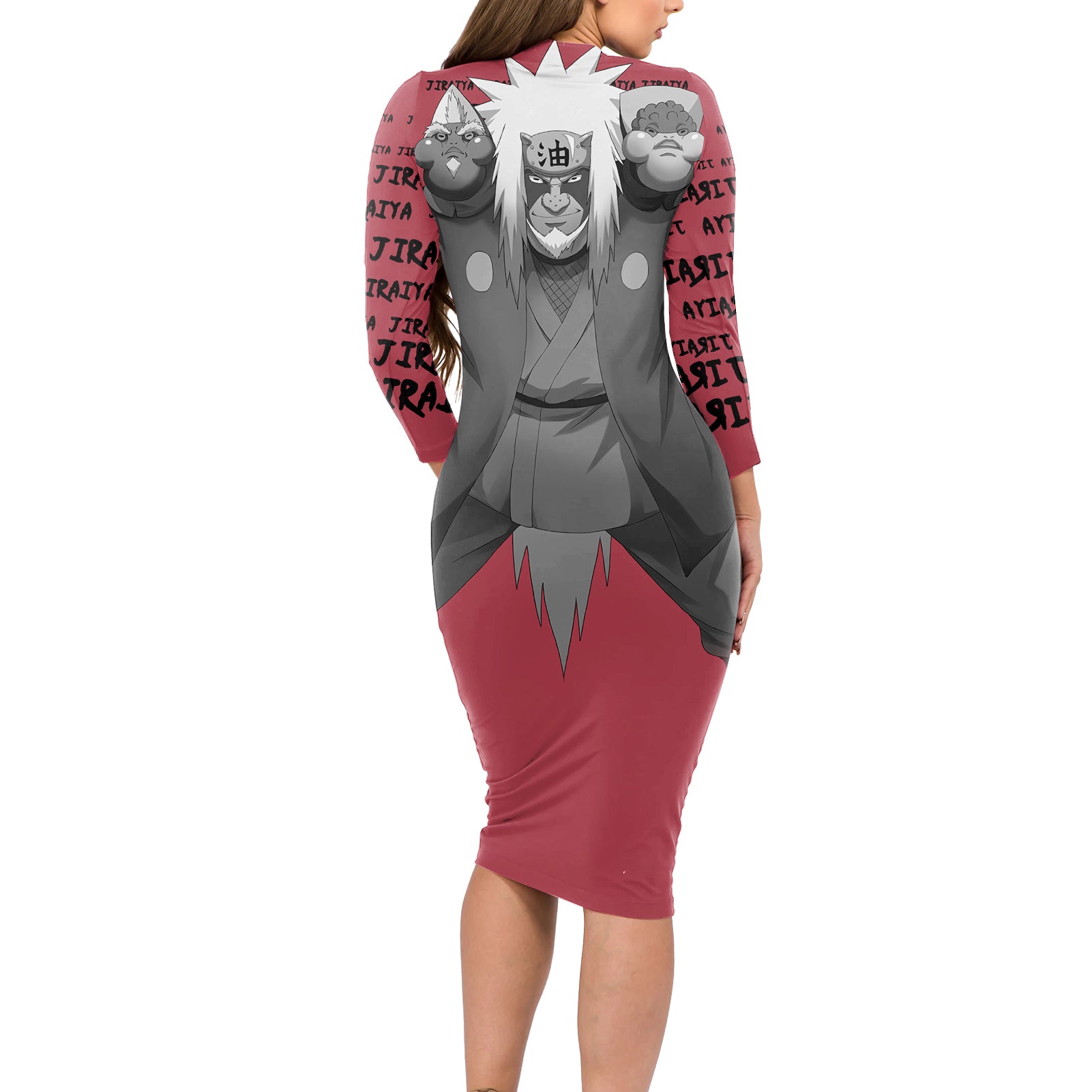 Jiraiya - Style Manga Long Sleeve Bodycon Dress