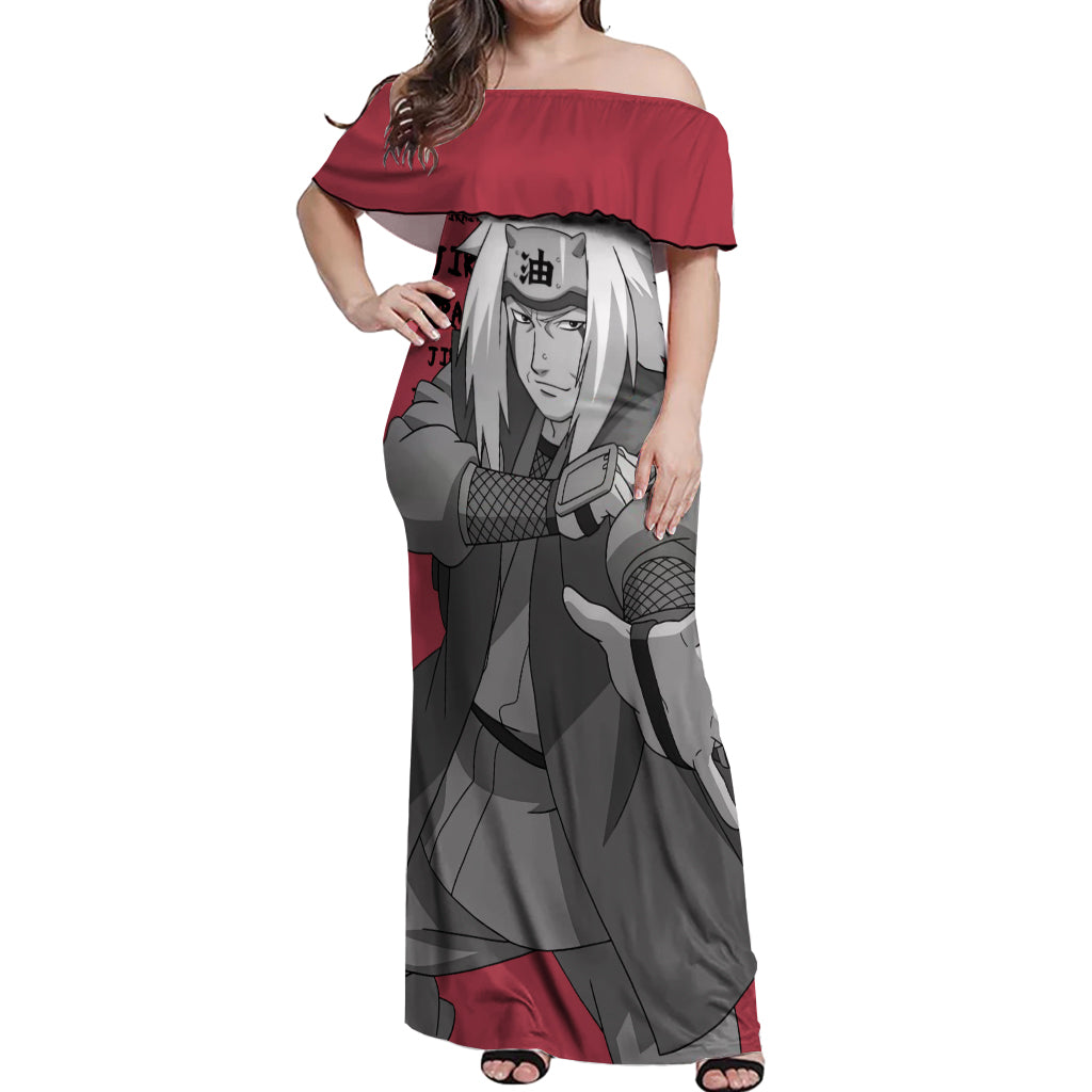 Jiraiya - Style Manga Off Shoulder Maxi Dress