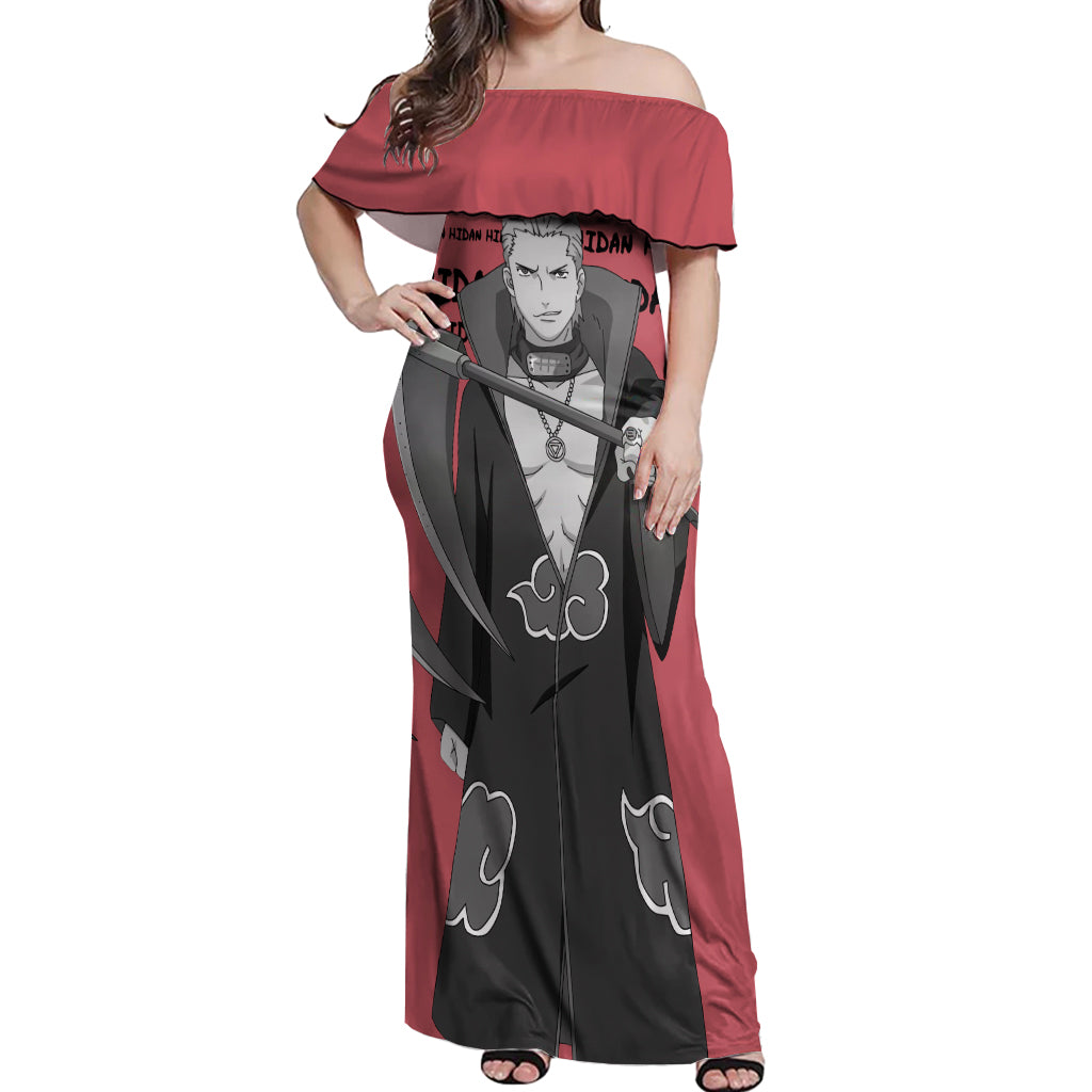 Hidan - Style Manga Off Shoulder Maxi Dress
