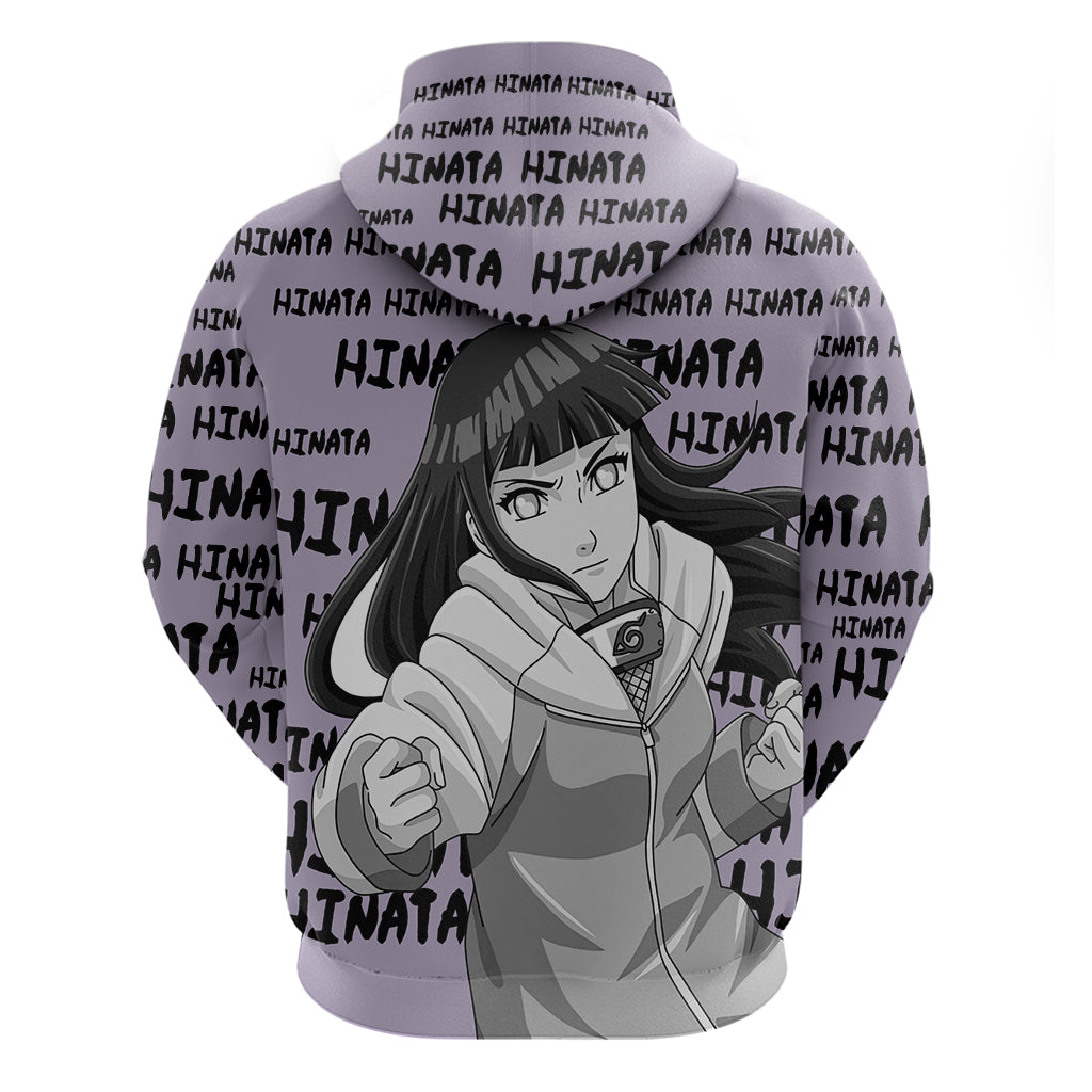 Hinata Hyuga - Style Manga Zip Hoodie