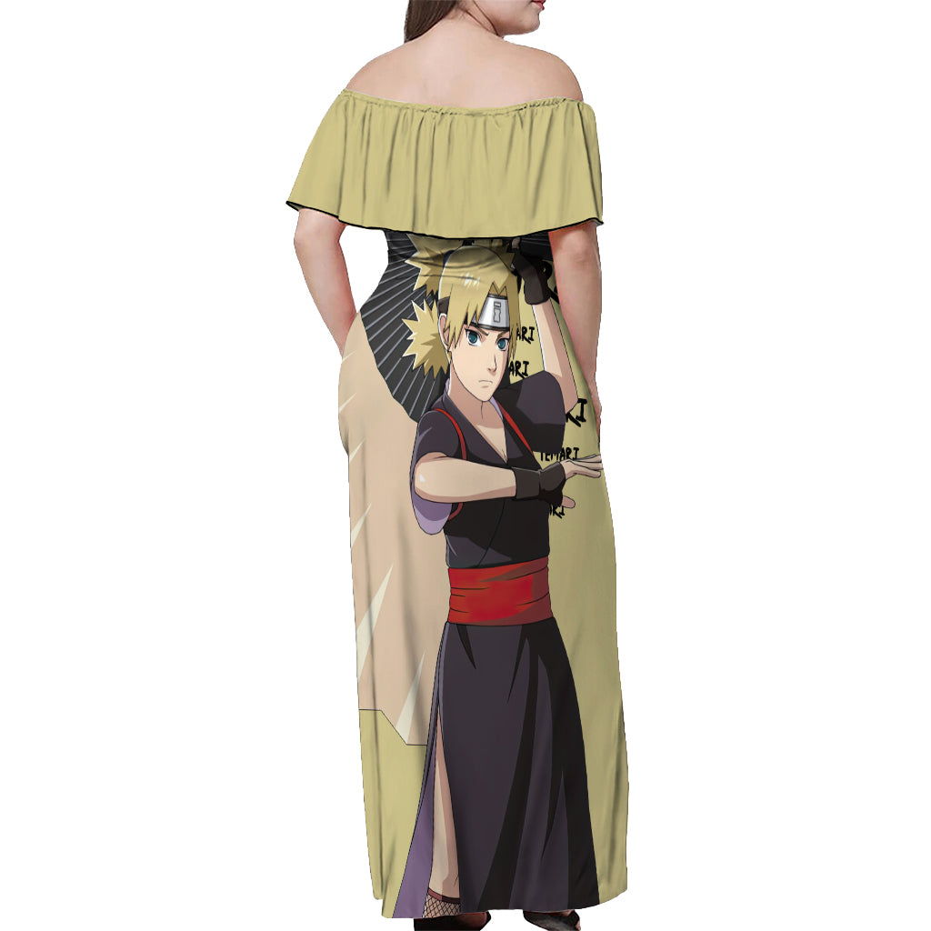 Temari - Style Manga Off Shoulder Maxi Dress