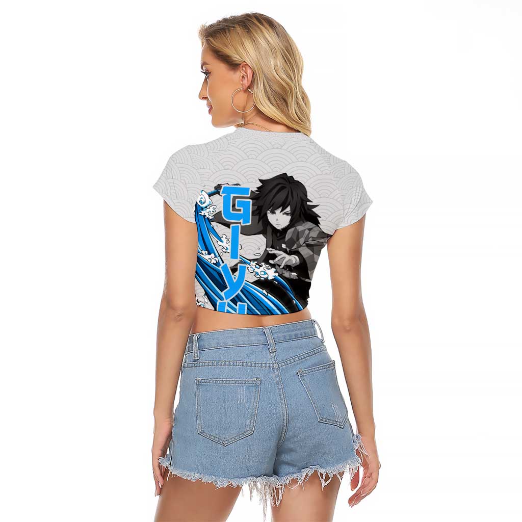 Giyu - Demon Slayer Raglan Cropped T Shirt Anime Japan Style