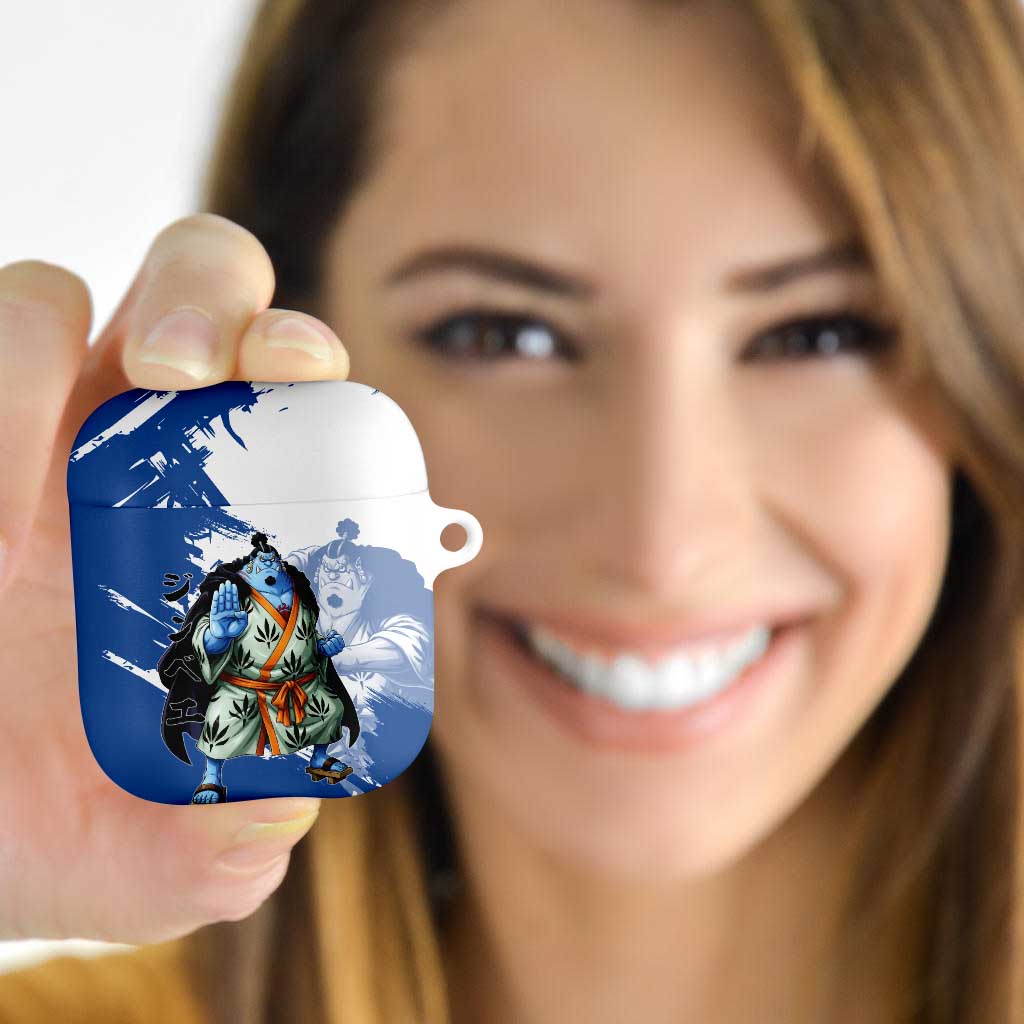 Jinbe One Piece Anime AirPods Case Japanese Samurai Illustration Graphic