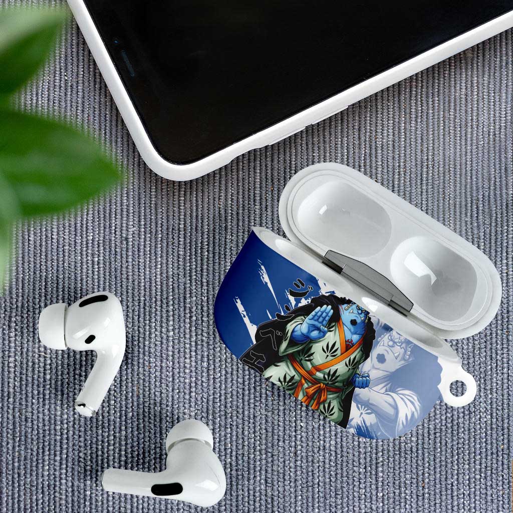 Jinbe One Piece Anime AirPods Case Japanese Samurai Illustration Graphic