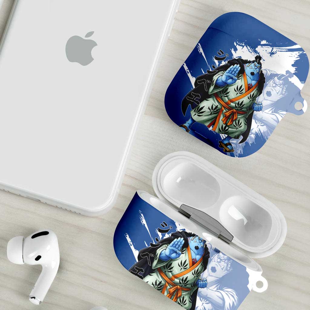 Jinbe One Piece Anime AirPods Case Japanese Samurai Illustration Graphic