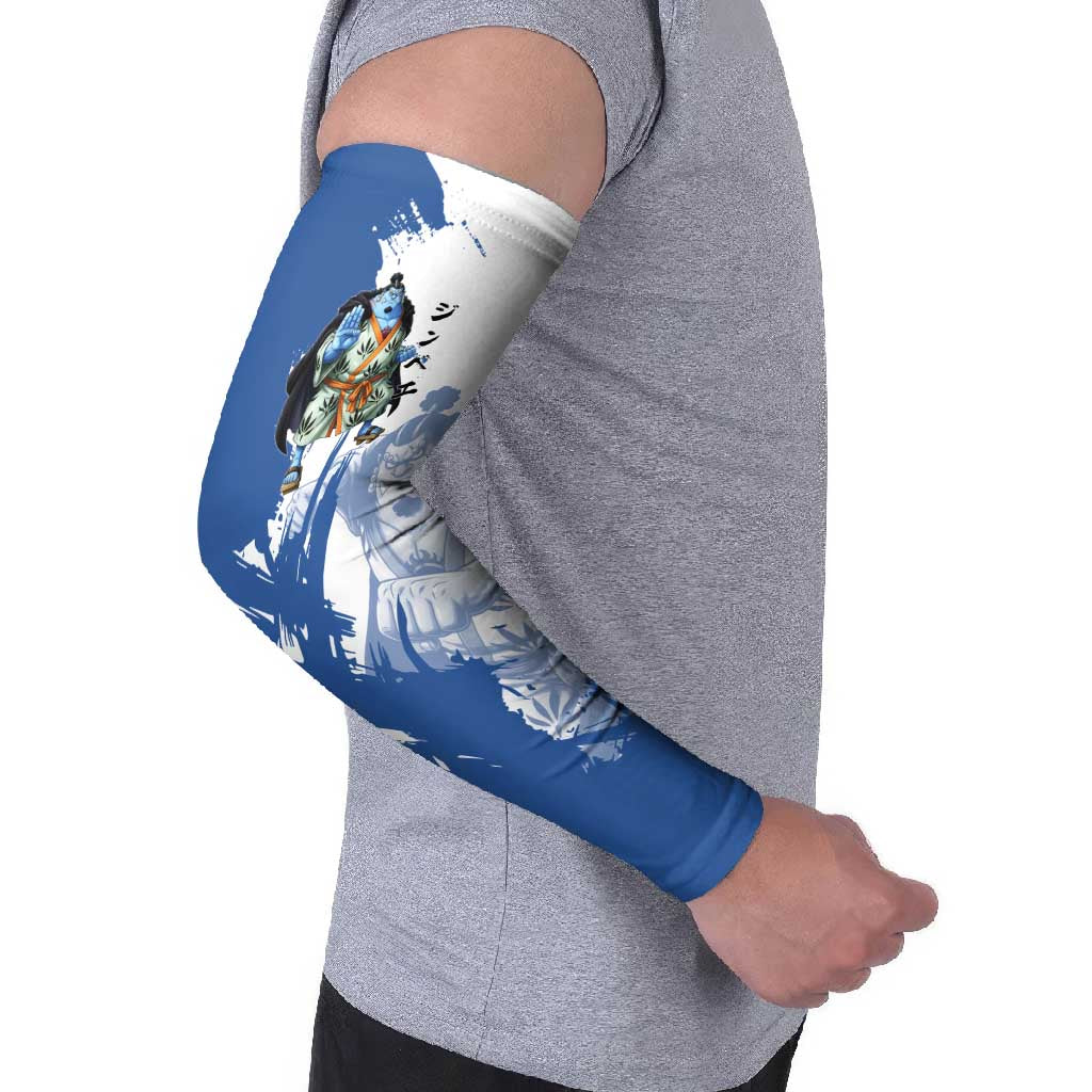 Jinbe One Piece Anime Arm Sleeves Japanese Samurai Illustration Graphic