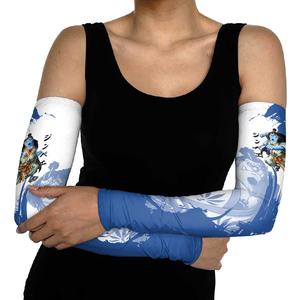 Jinbe One Piece Anime Arm Sleeves Japanese Samurai Illustration Graphic