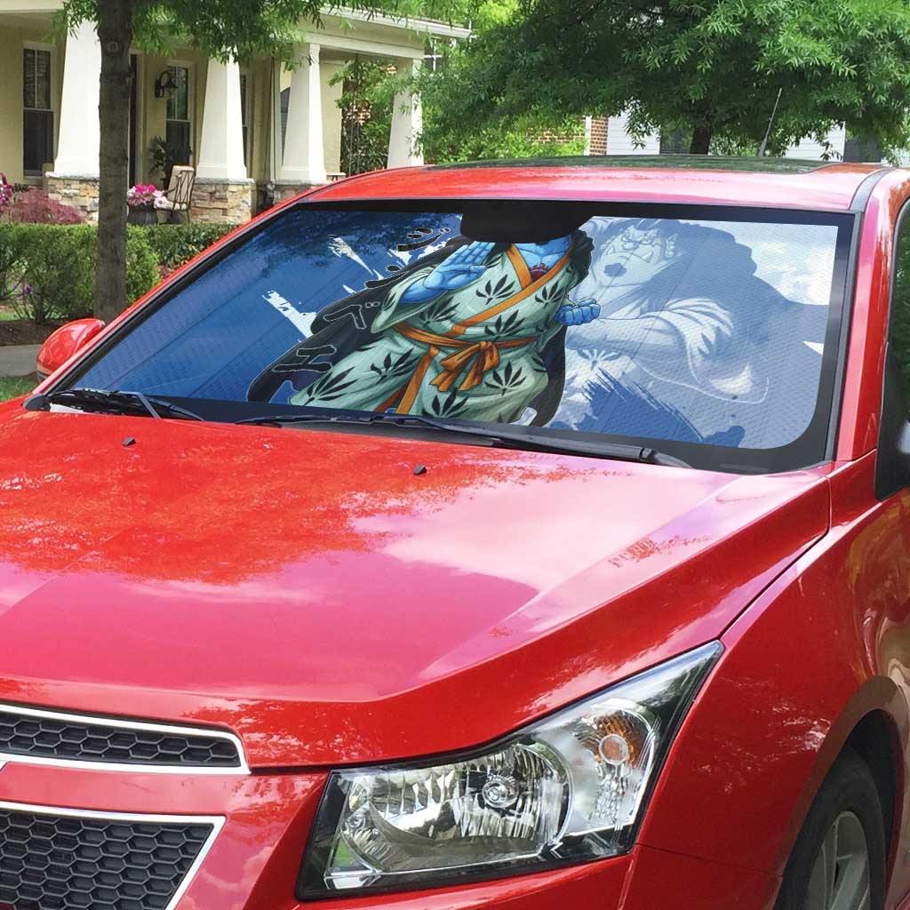Jinbe One Piece Anime Auto Sun Shade Japanese Samurai Illustration Graphic