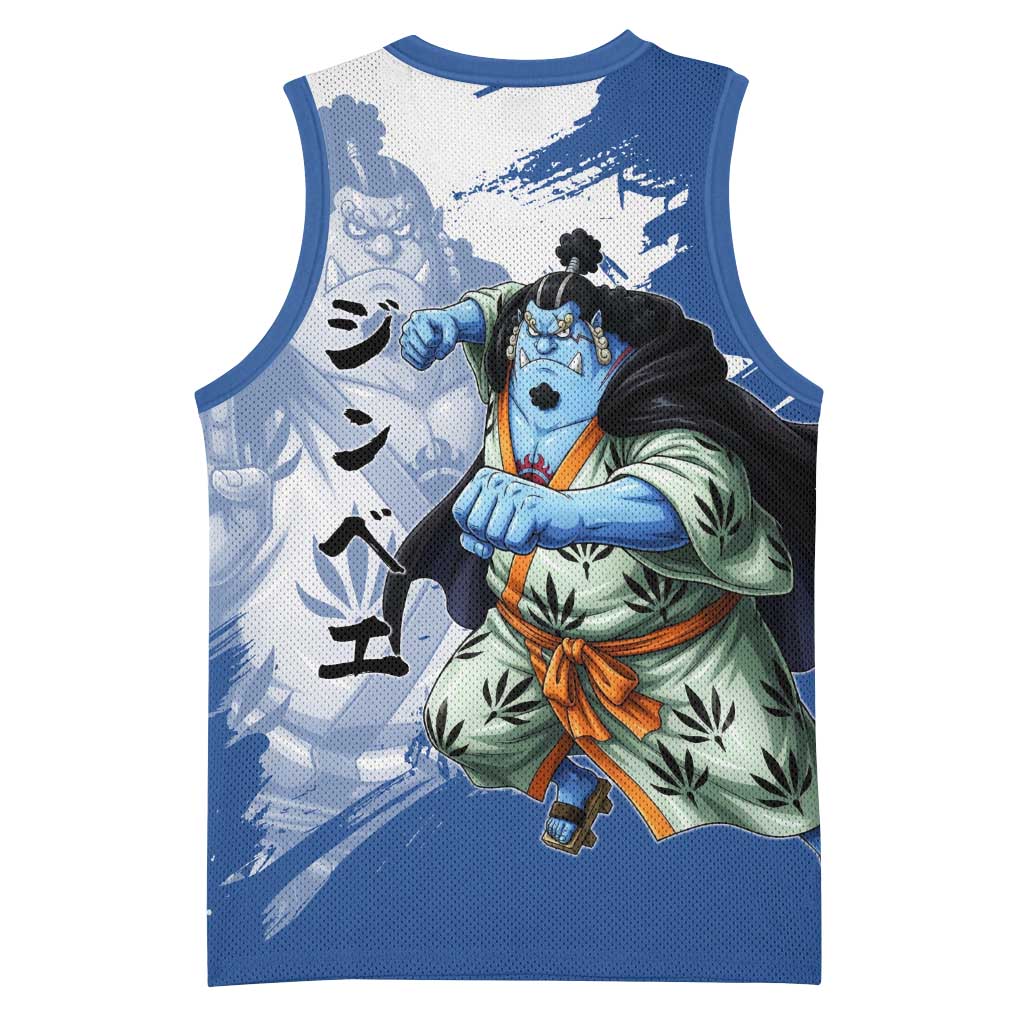 Jinbe One Piece Anime Basketball Jersey Japanese Samurai Illustration Graphic