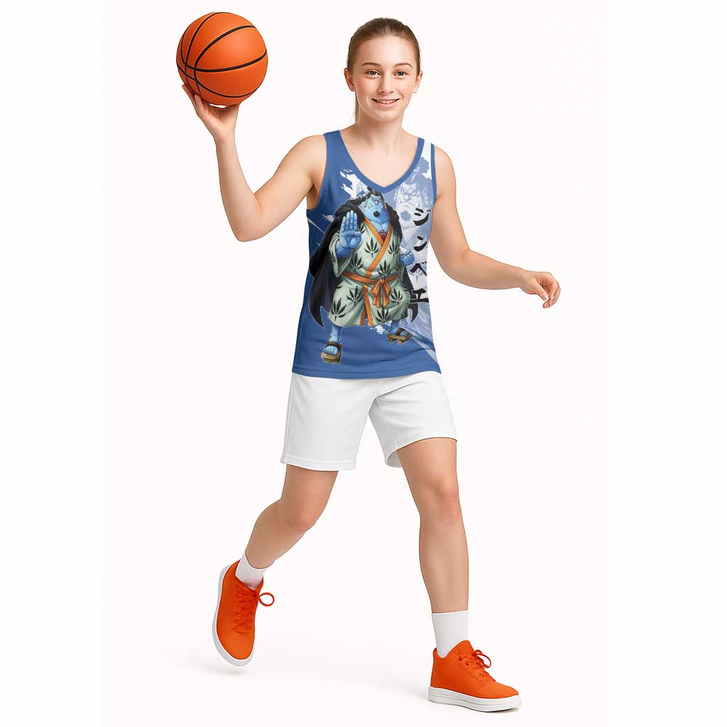 Jinbe One Piece Anime Basketball Jersey Japanese Samurai Illustration Graphic