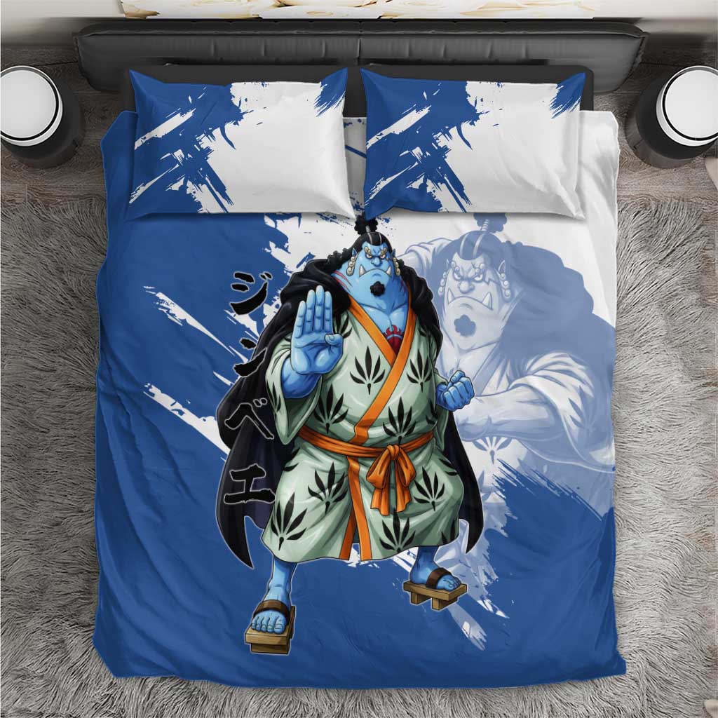Jinbe One Piece Anime Bedding Set Japanese Samurai Illustration Graphic