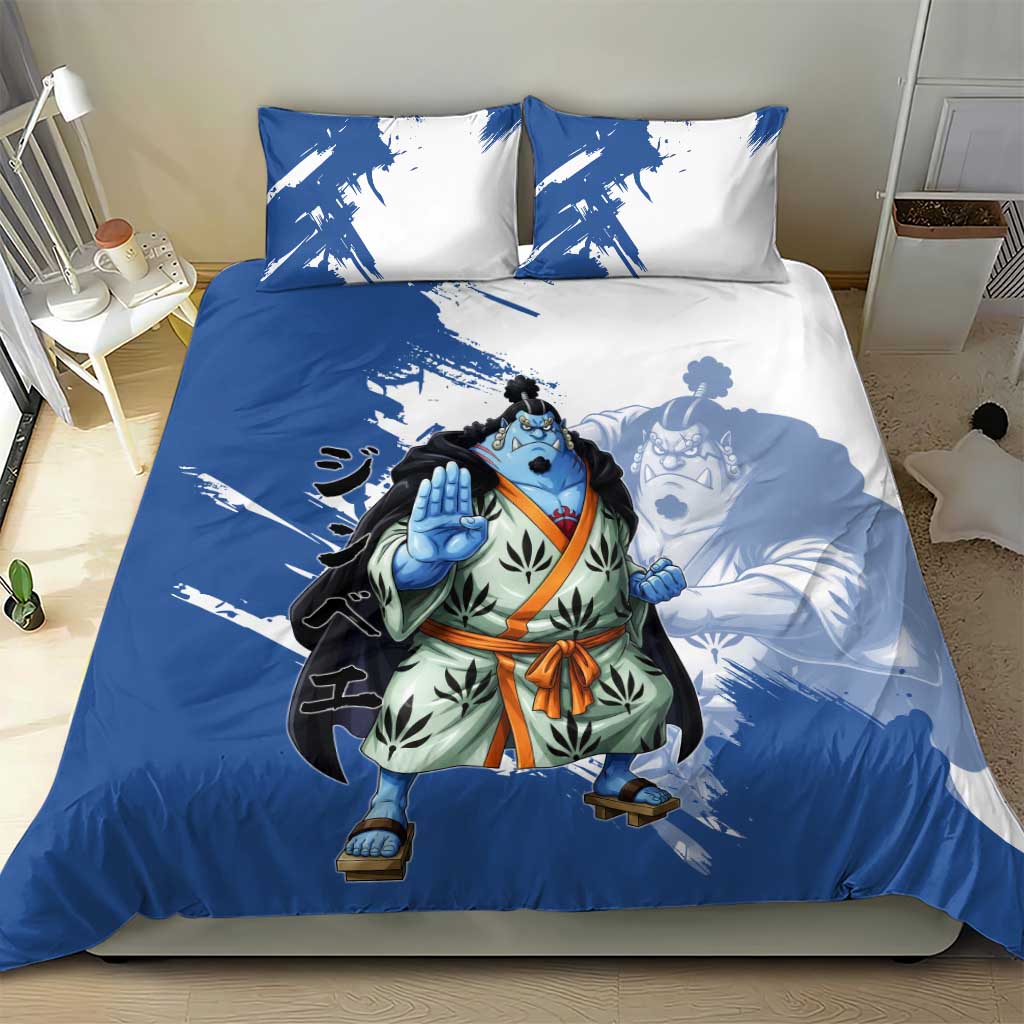 Jinbe One Piece Anime Bedding Set Japanese Samurai Illustration Graphic