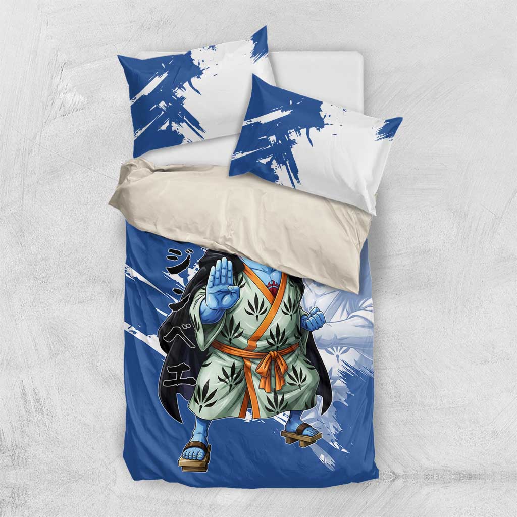 Jinbe One Piece Anime Bedding Set Japanese Samurai Illustration Graphic