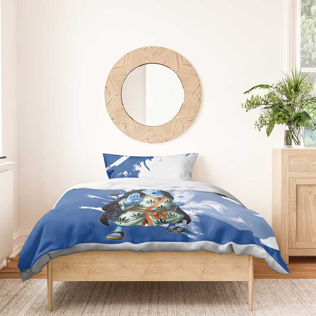 Jinbe One Piece Anime Bedding Set Japanese Samurai Illustration Graphic