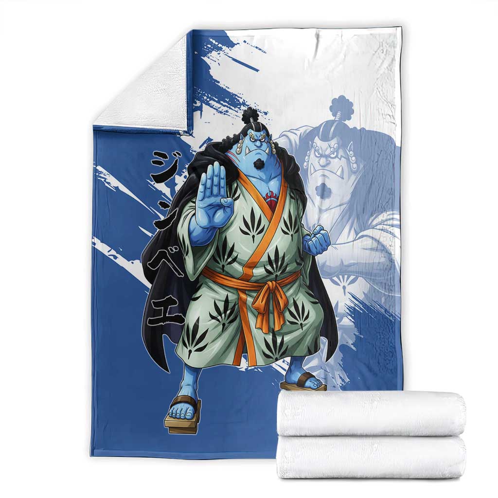 Jinbe One Piece Anime Blanket Japanese Samurai Illustration Graphic