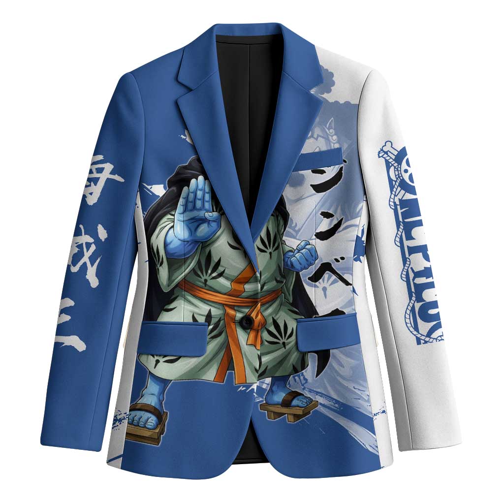 Jinbe One Piece Anime Blazer Japanese Samurai Illustration Graphic